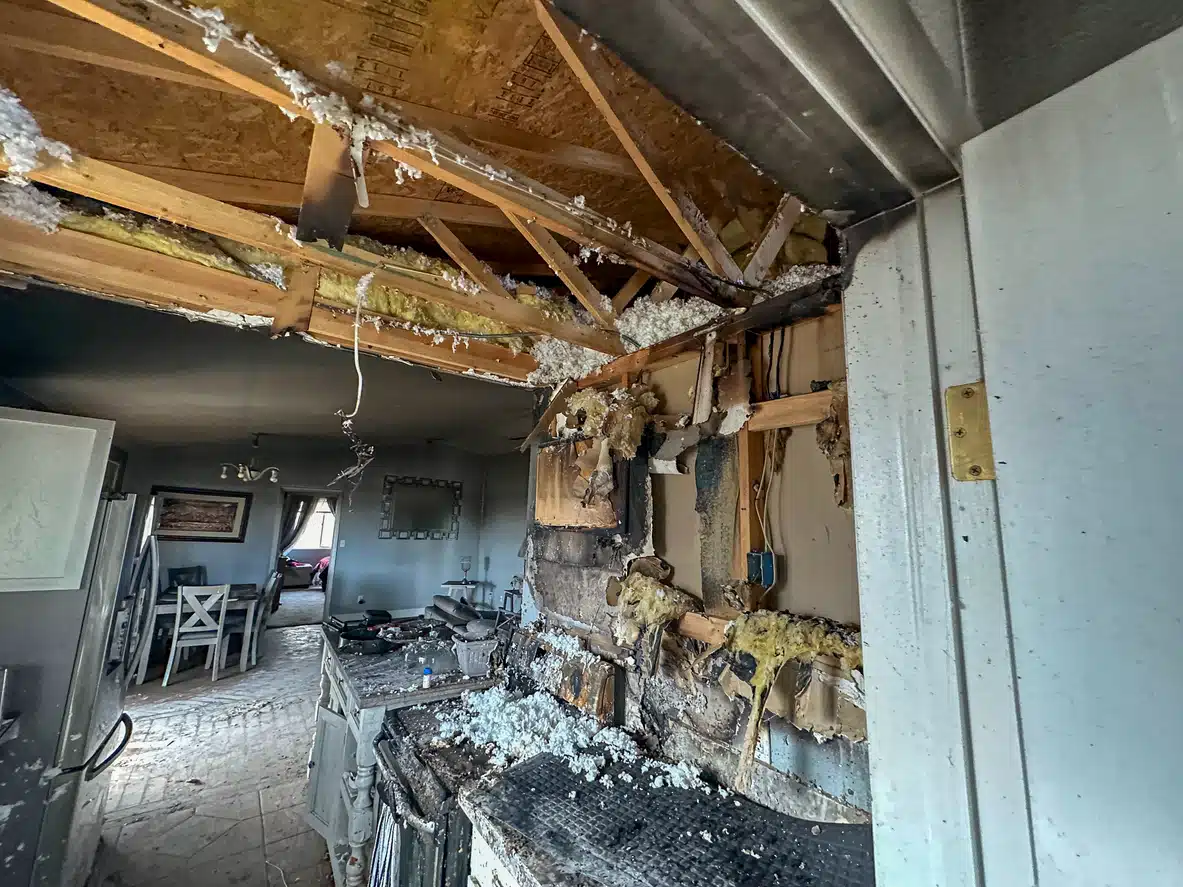 Fire damage restoration service in Round Lake for structural cleanup and smoke-damaged home repair