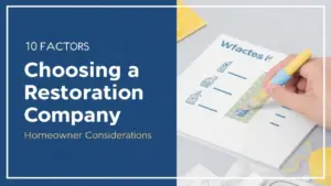 10 Factors Choosing a Restoration Company - Quick Response Services