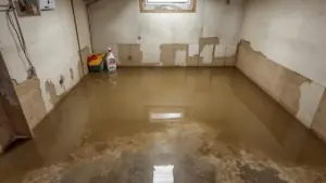 a close up of a dirty room