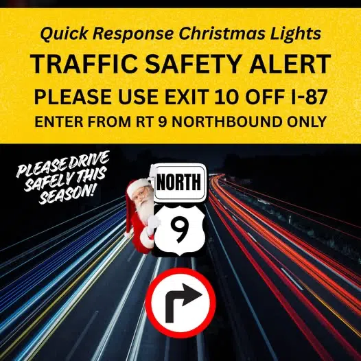 quick response christmas lights - traffic safety alert